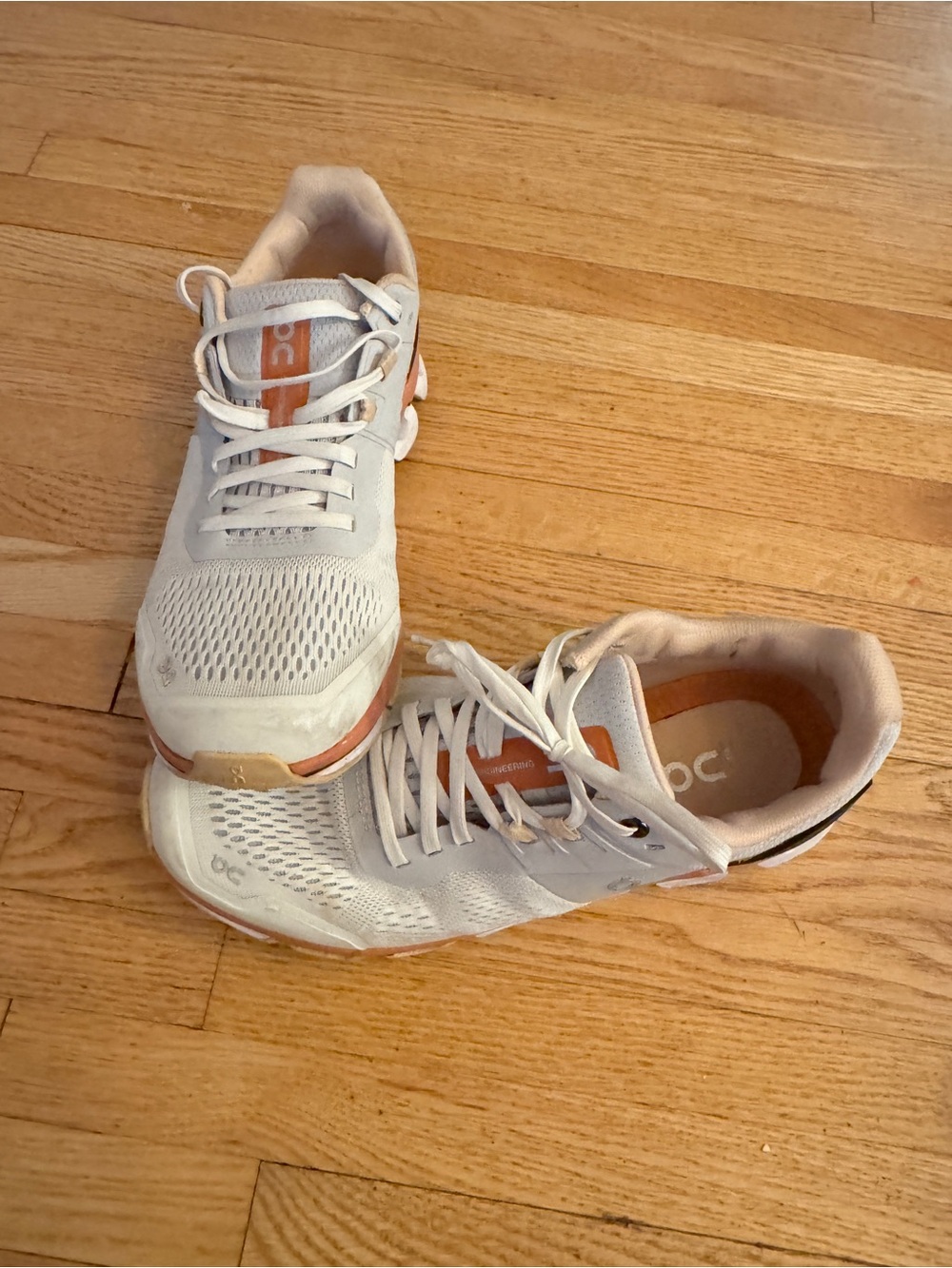 On Running Women's Cloudswift White with Pale Orange Accent Running Shoes